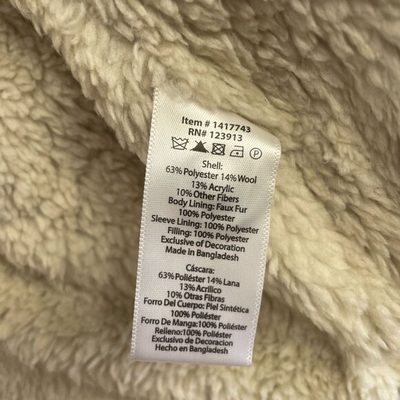 NEW Jachs New York Men's Size L Wool Blend Shirt Jacket Black Sherpa Lining - Picture 5 of 10